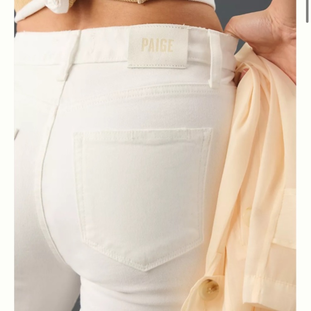 NWT Anthropologie Paige Claudine high rise crop flare jeans